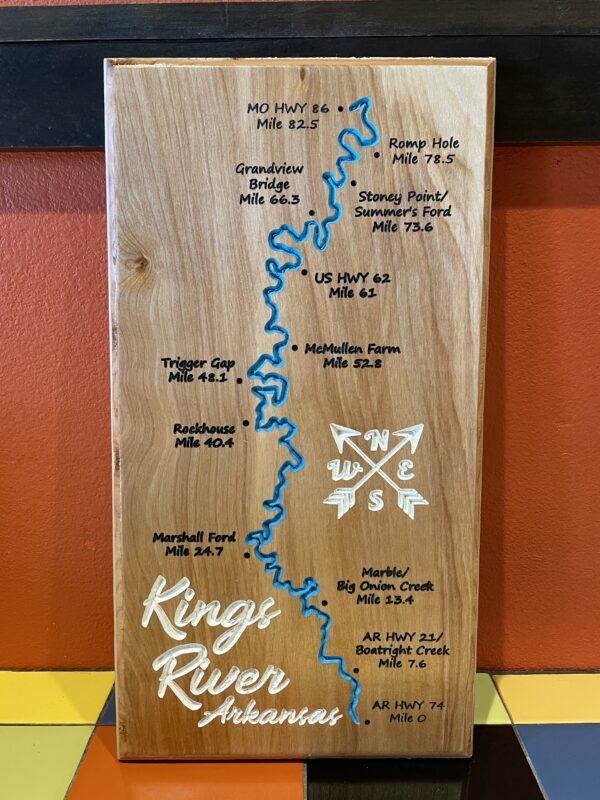 kings river wall map